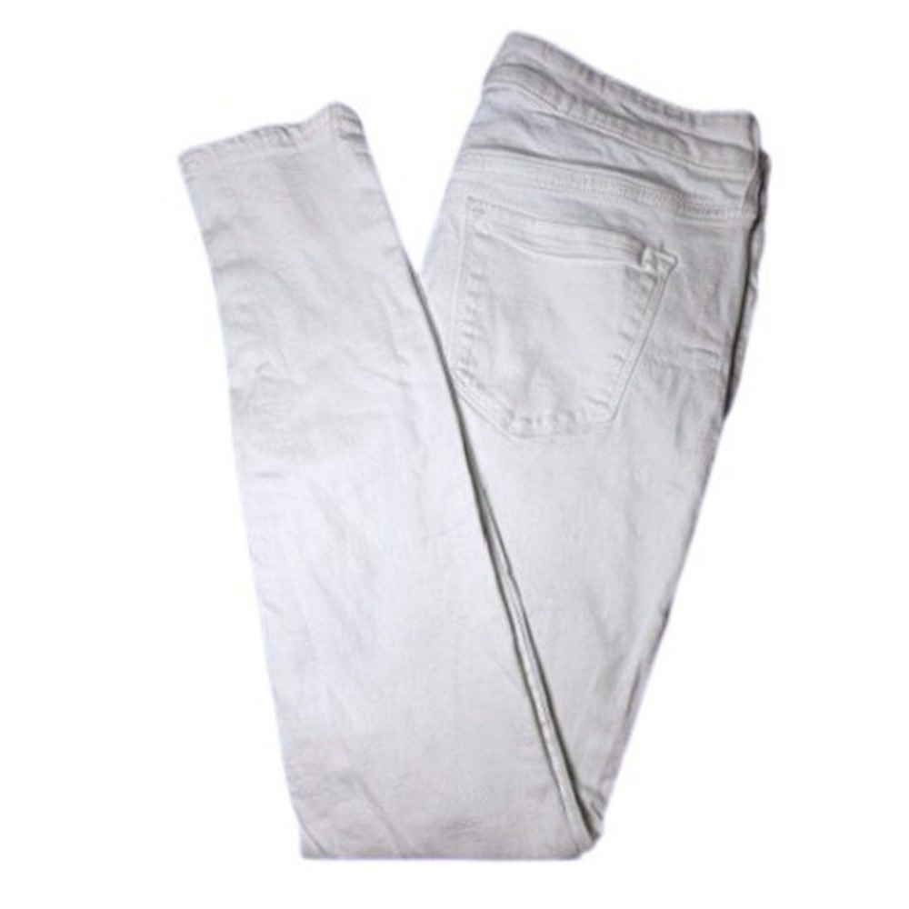 Old Navy Rockstar Skinny Jeans Women 10 Classic White Mid-Rise Stretch Denim